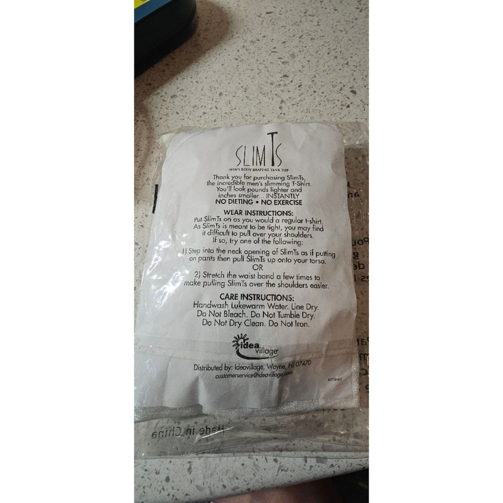 SlimTs Men’s Body Shaping Tank Top White Medium
